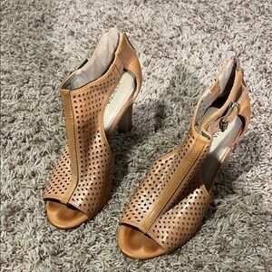 Merona Tan‎ Cutout Heels